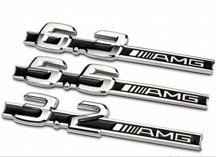 Эмблема на крыло AMG 63 55 32 Мерседес Бенц