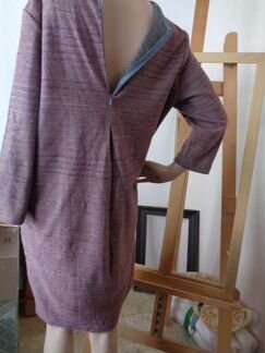 Платье вязаный трикотаж меланжевый полушерсть