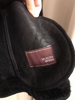 Чёрная дублёнка косуха