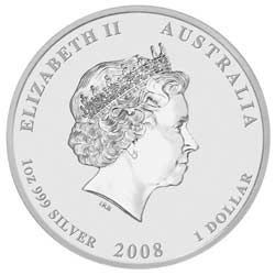 Год Крысы 2008 - Две крысы и крысенок - 4 монеты