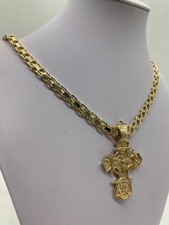 Золотая цепь с крестом