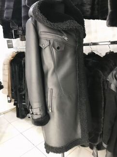 Удлиненная дубленка