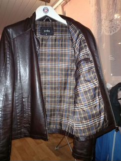 Кожаная куртка мужская 48-50 в отличном состоянии