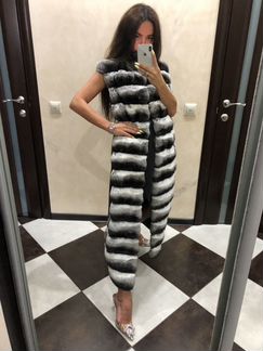 Жилет Шиншилла на кашемире