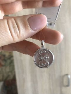 Подвеска серебро перламутр новая