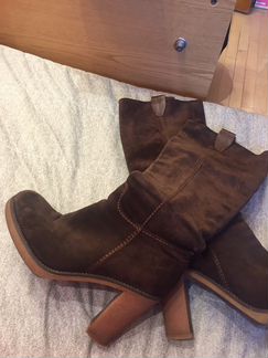 Сапоги замша