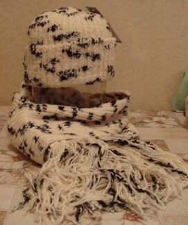 Комплекты женские шапка+шарф новые