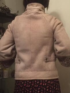 Дубленка мраморная зимняя