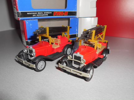 Газ А 1/43 пожарный Россия редкие 2 штуки