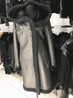 Удлиненная дубленка