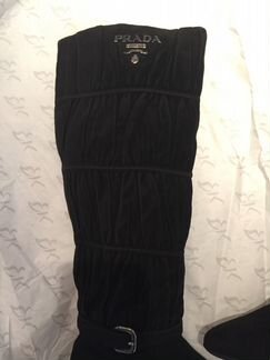 Замшевые сапоги Prada оригинал