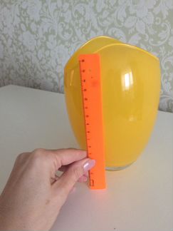 Ваза Богемия желтая