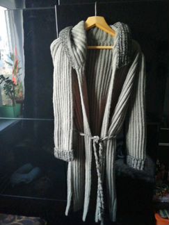 Вязаное пальто