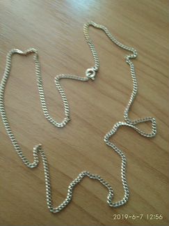 Цепь из серебра 925 с позолотой