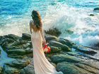 Волшебное свадебное платье русалка облегающее