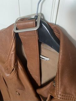 Плащ пальто натуральная кожа Италия размер S