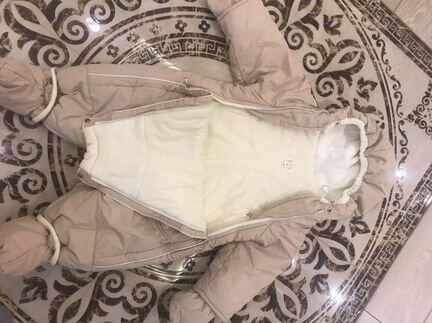 Зимний комбинезон трансформер 2в1 на рост 60-80 см