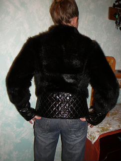 Новый полушубок из экомеха, искусственного меха