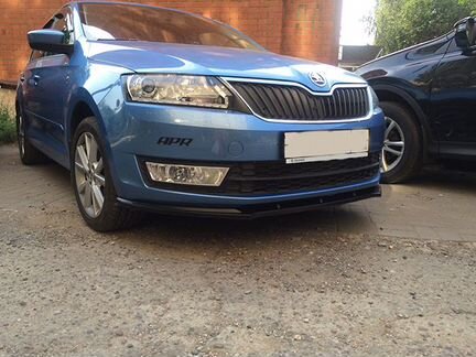 Сплиттер бампера Skoda Rapid