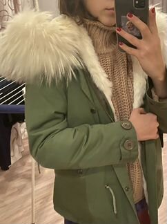 Парка женская с натуральным мехом