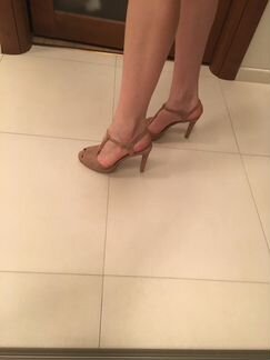 Бежевые босоножки замша Dune 39р