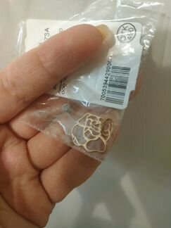 Подвеска серебро с позолотой Эстет с фианитом