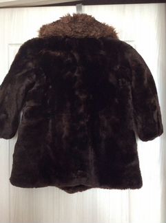 Шуба детская цигейковая (мутон) б/у. 110 - 116
