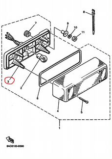 Основание стоп сигнала для yamaha 8K4-84711-00-00