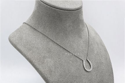 Золотая подвеска подкова с бриллиантами 0.7 ct