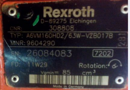 Гидромотор Rexroth A6VM160 для Hammel VB750E
