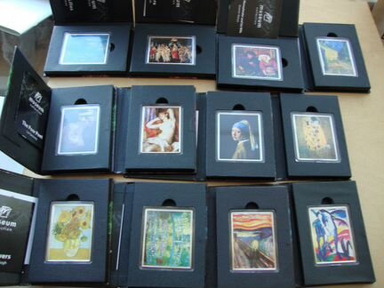 Соломоновы о-ва 1 доллар 2014 Подсолнухи Ван Гог