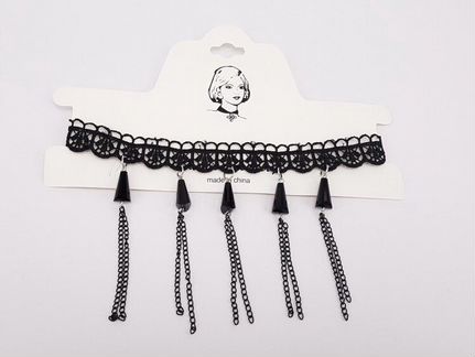 Чокер кружевное украшение на шею ожерелье кулон