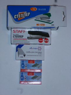 Степлеры скобы для степлера бейджики