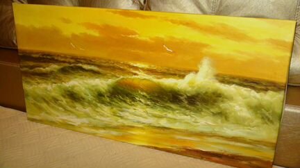 Балтийское море, холст, масло, 60х120см,живопись