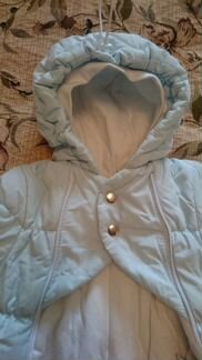 Зимний теплый комбез Шалуны на 68 голубой