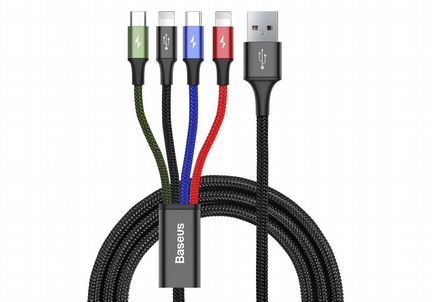 Кабель Baseus Fast 4-in-1 Cable For lightning(2) +