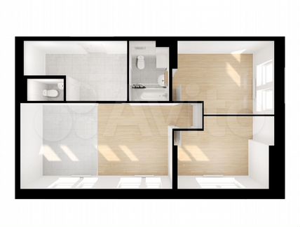 2-к квартира, 62.5 м², 31/33 эт.