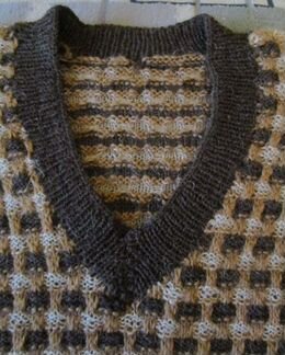 Вязаный мужской жилет из натуральной шерсти яка