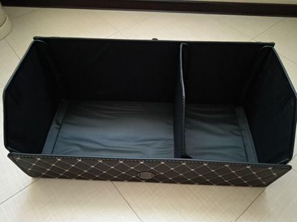 Кофр из экокожи в багажник черный с замком Big