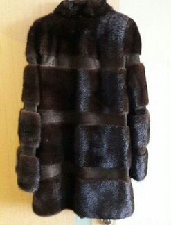 Шуба норка с замшей