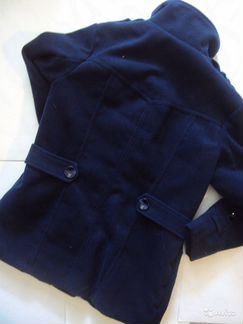 Пальто бушлат темно синее теплое 42р