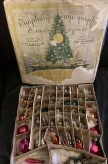 Набор елочных игрушек малютка ретро СССР