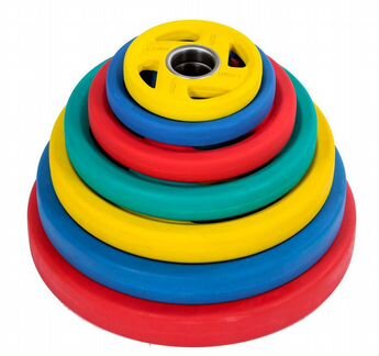 Диск D50 обрезиненный цветной 5 кг