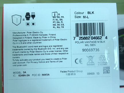 Polar vantage m black новые