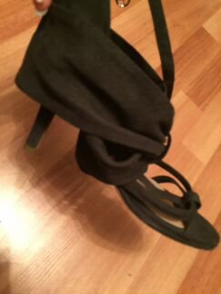 Eva Turner чёрные босоножки из замши оригинал