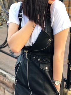 Сарафан кожаный