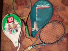 Теннисные ракетки Wilson и Dunlop с чехлами