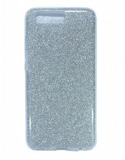 Чехол-накладка для huawei P10 jzzs Shinny 3в1 TPU серебро