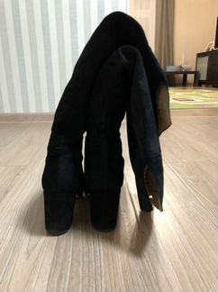 Замшевые демисезонные сапоги 40