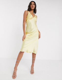 Платье комбинация ASOS желтое
